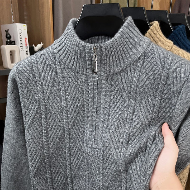 Men's Business Leisure Pullover Bottoming Sweater