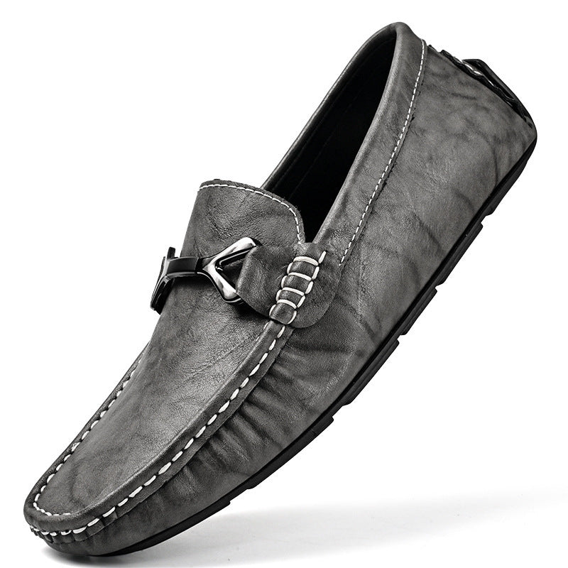 Genuine Leather All-match Men's Slip-on Gommino