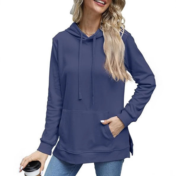 Casual Long Sleeve Sweatshirt Top With Pockets