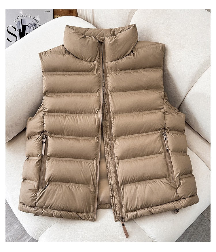 Down Cotton Lightweight Short Vest Autumn And Winter