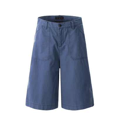 Men's Slim-fitting Loose A- Line Straight Slim Fit Work Clothes Shorts