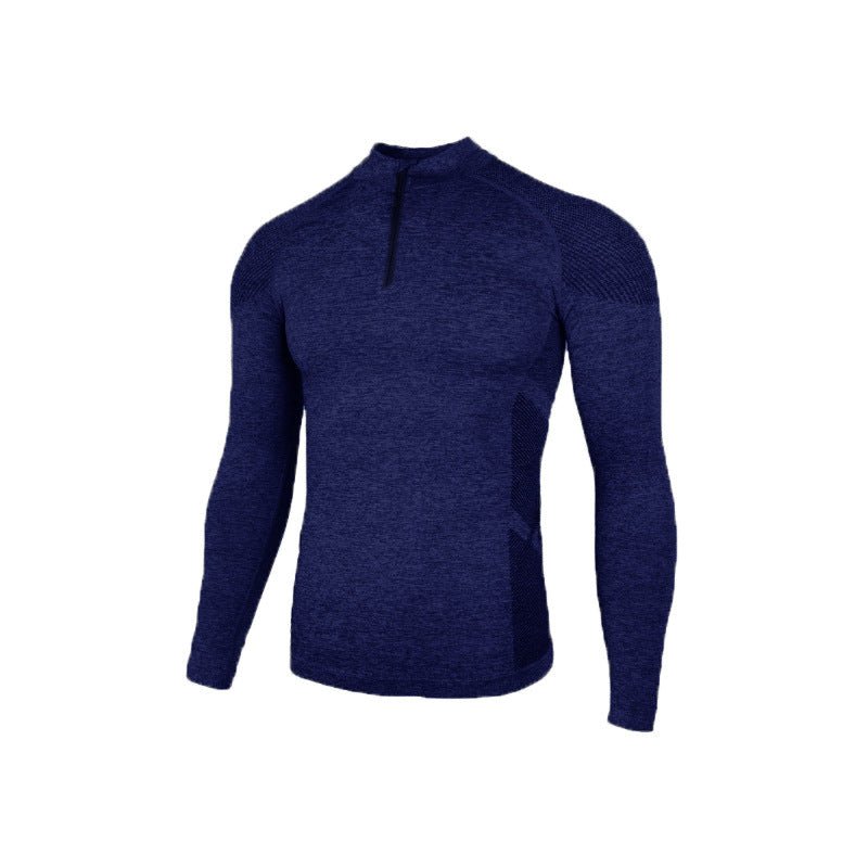 Seamless Long-sleeve Zipper Training Fitness Outdoor Strong Top Slim Fit