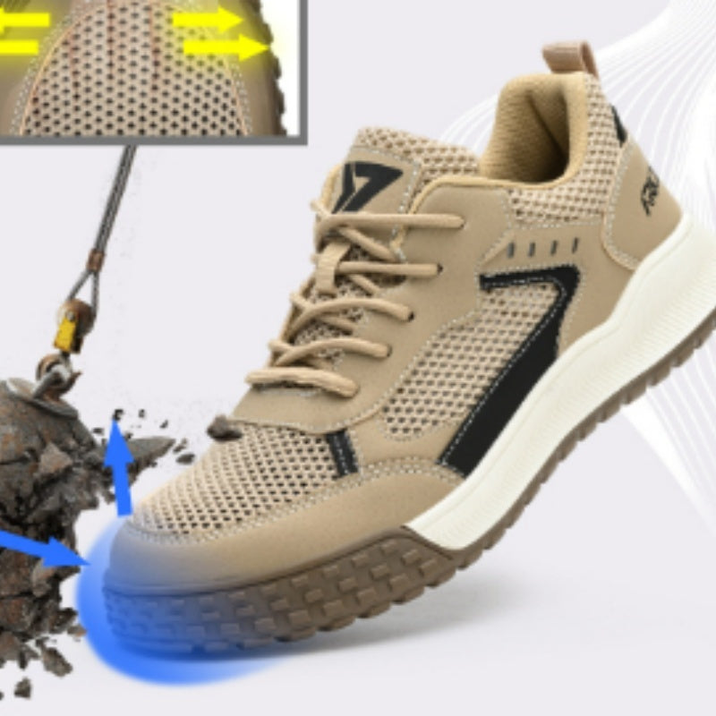 Breathable Lightweight Attack Shield And Anti-stab Leisure Safety Shoes