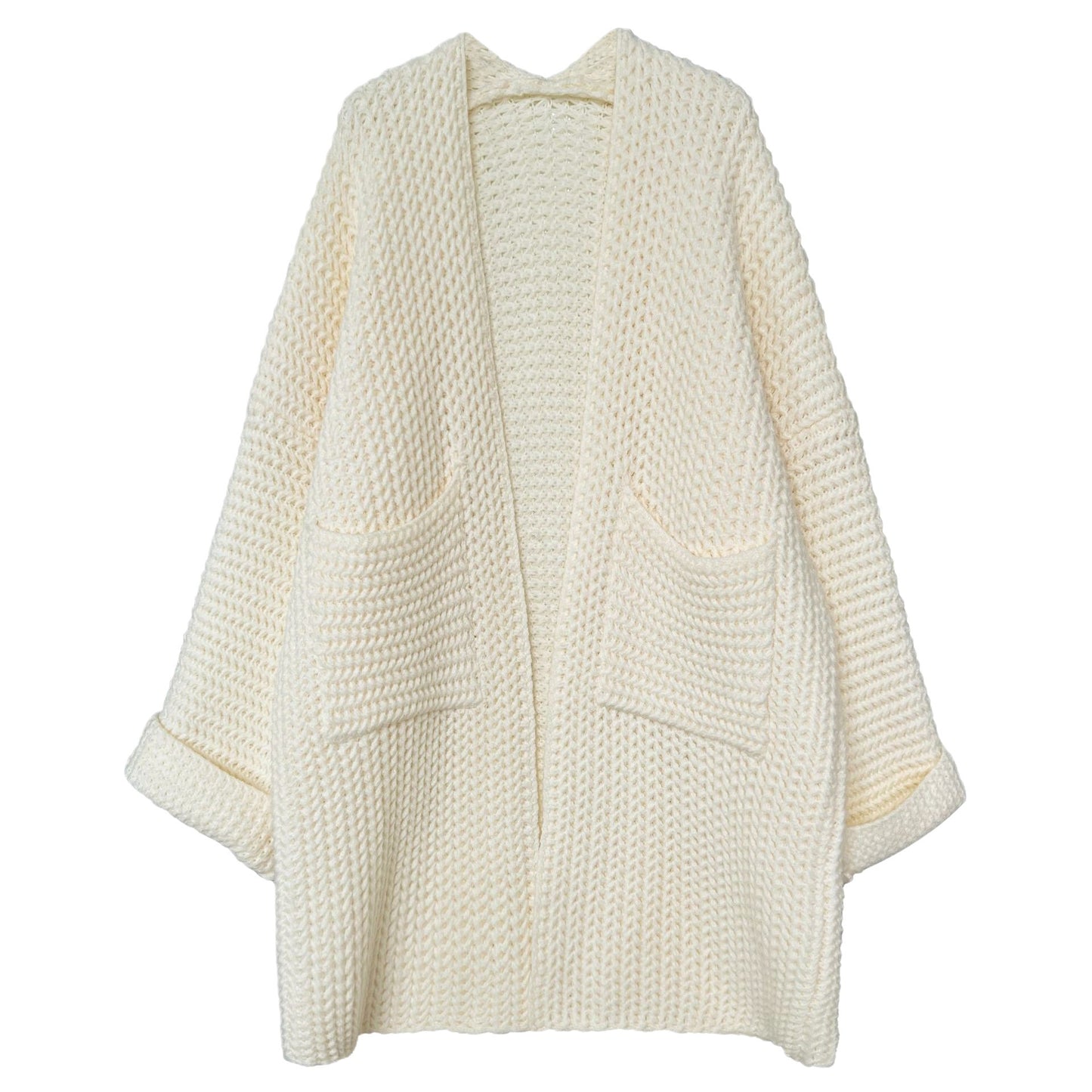 Hepburn Style Solid Color Knitted Cardigan Soft Glutinous
