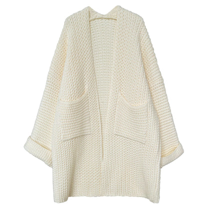 Hepburn Style Solid Color Knitted Cardigan Soft Glutinous