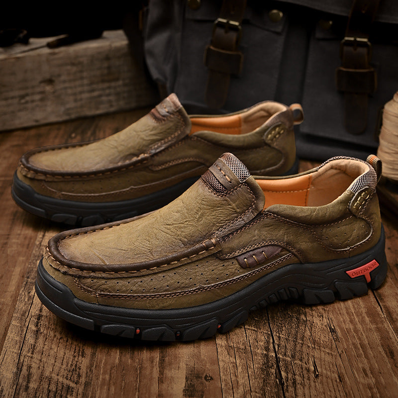 Men's Leather Large Size Casual Shoes