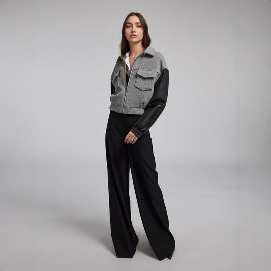 Niche Street Fashion Loose Short Color Stitching Jacket Jacket