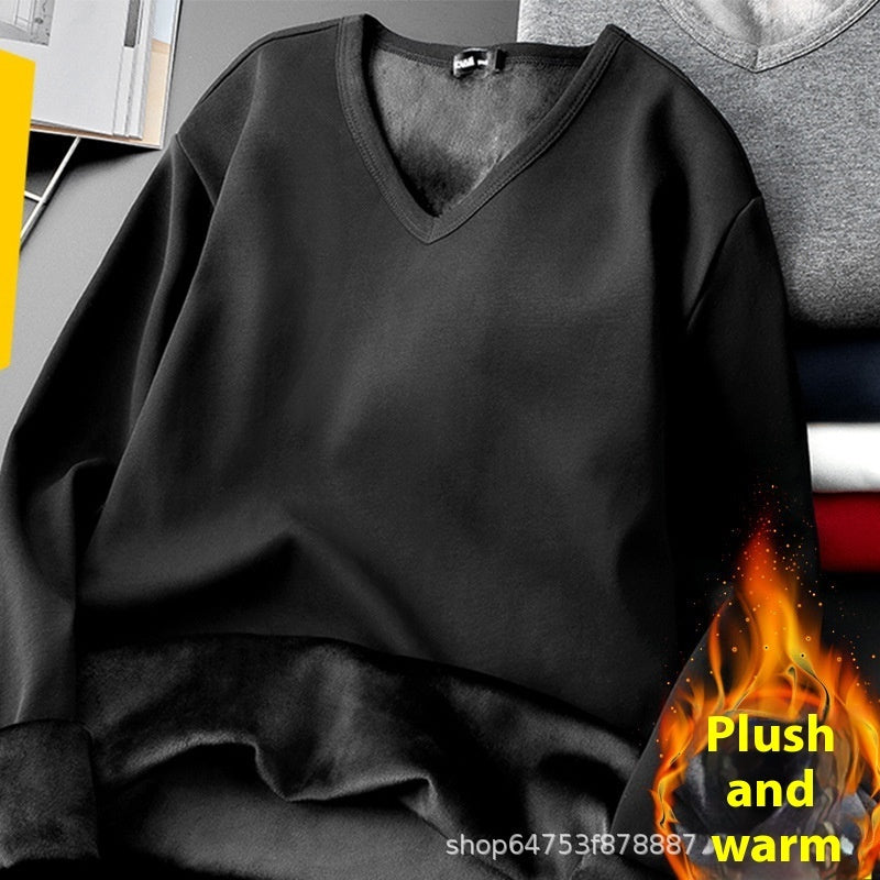 Business Thermal Underwear Autumn And Winter Solid Color Men's Undershirt