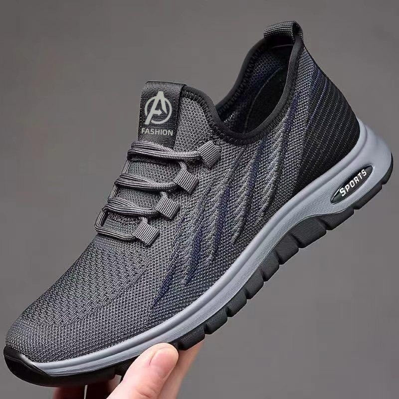 Summer Thin Breathable Fly Woven Mesh Men's Shoes