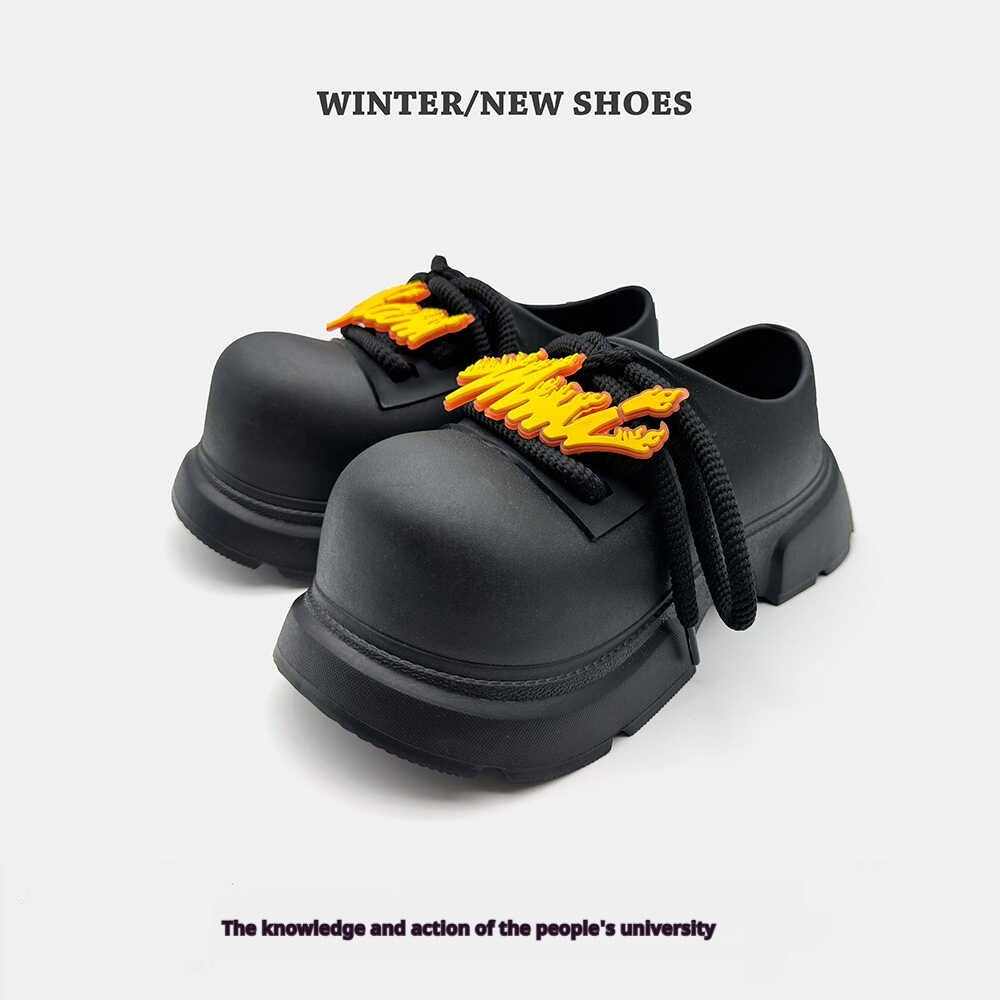 Spring Thick Soled Height Increasing Couple's Big Head Men's And Women's Casual Shoes