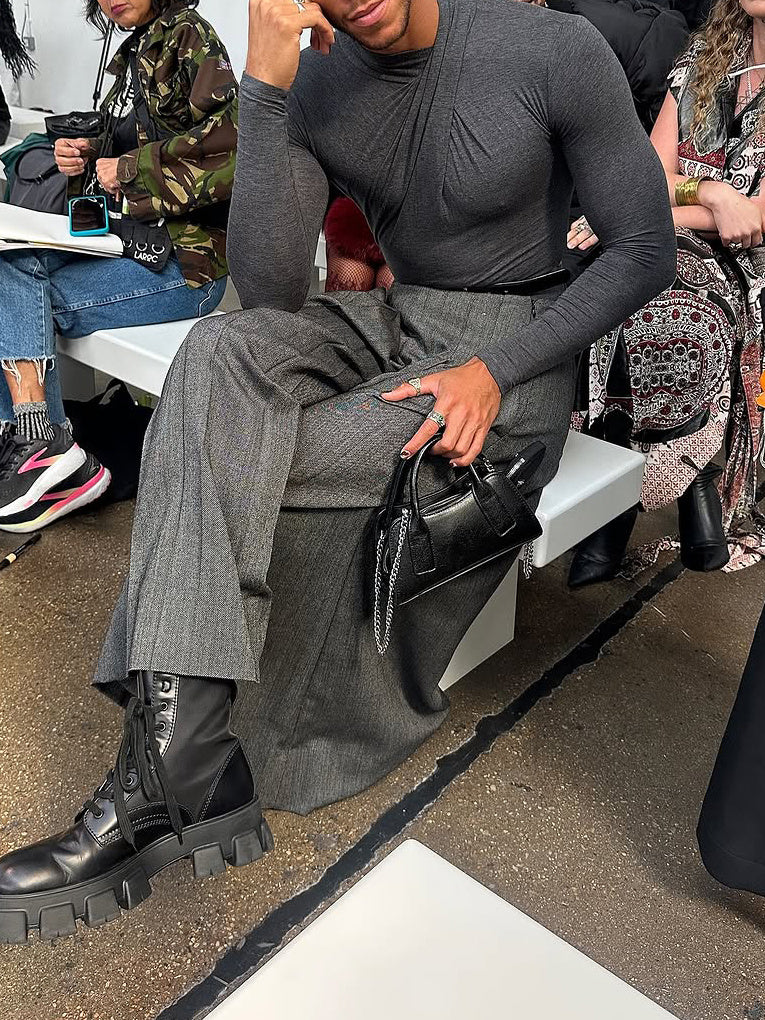 Men's Elegant Pleated Wide-Leg Pants