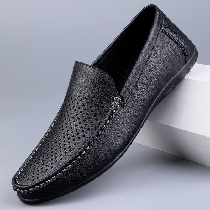 Men's Casual Style Loafers Low-top Soft Bottom White
