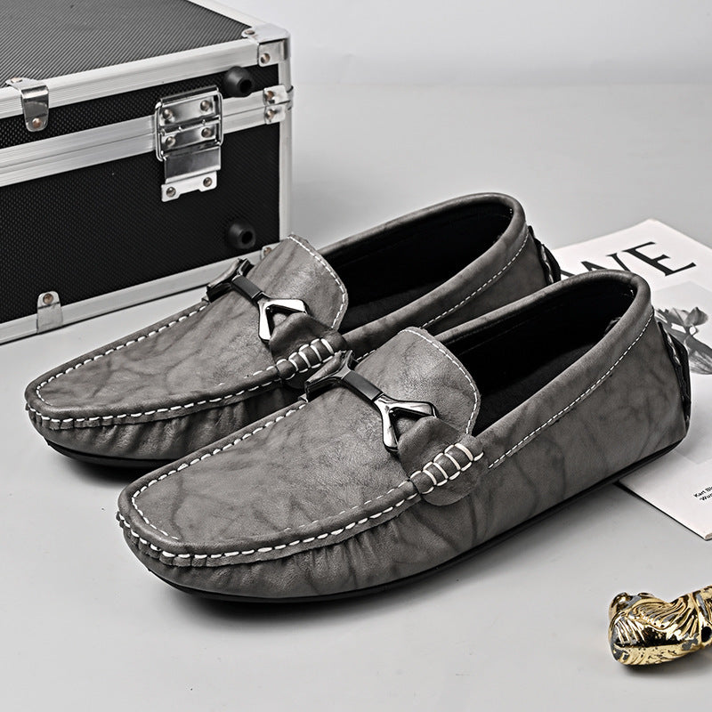 Genuine Leather All-match Men's Slip-on Gommino