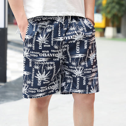 Fashion Men's Casual Printed Five-point Swimming Trunks