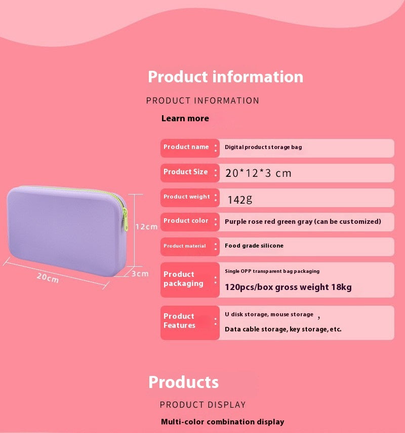 Makeup Brush Wash Bag Good-looking Digital Aunt Towel Storage Bag