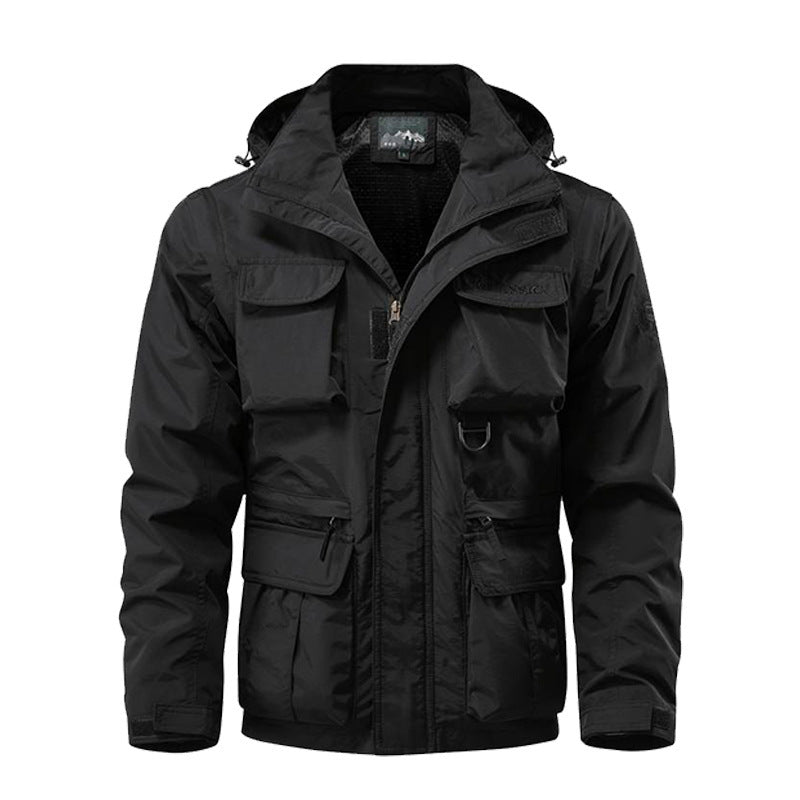 Outdoor Windproof Shell Loose Casual Multi-pocket Workwear Jacket