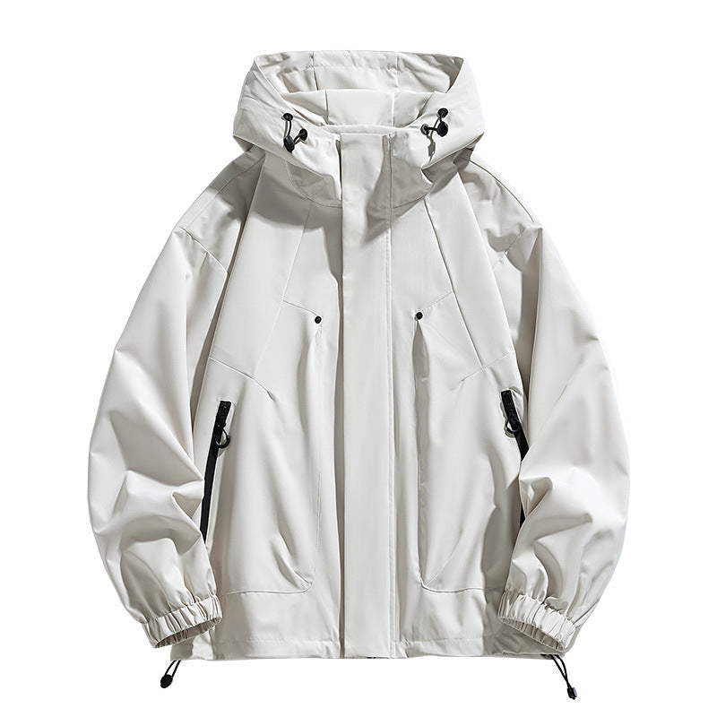 Men's Spring And Autumn Plus Size Hooded Casual Coat