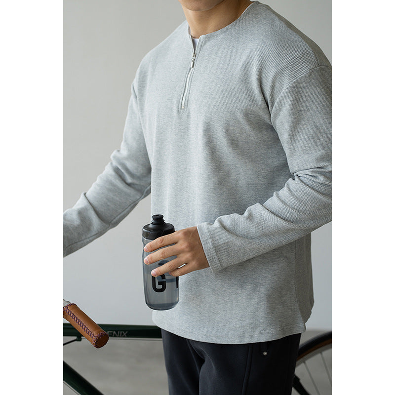 Spring Lapel T-shirt Solid Color Commute Loose Bottoming Shirt