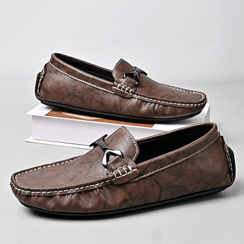 Genuine Leather All-match Men's Slip-on Gommino