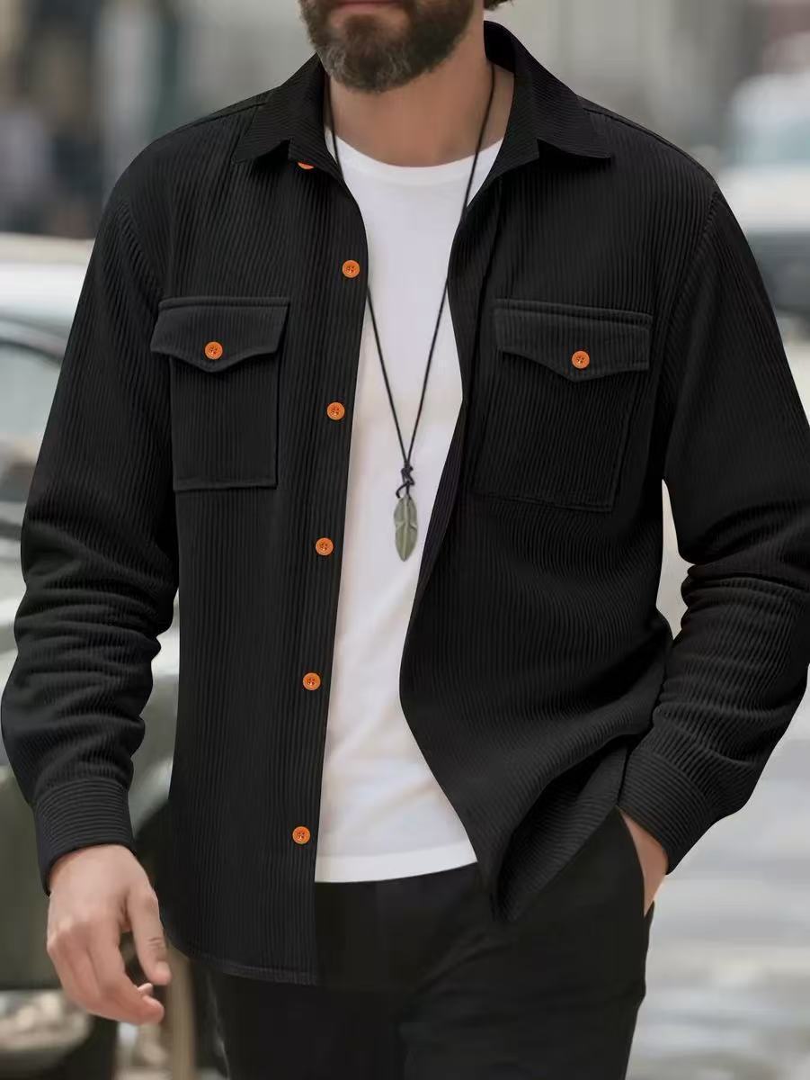 Men's Fashionable Solid Color All-matching Jacket