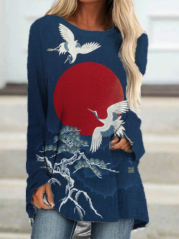 T-shirt Hip Hop Series Printed Women's Street Long Sleeve