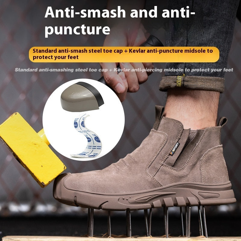 Welder Safety Shoes With Male Steel Toe Caps For Anti Smashing And Anti Piercing