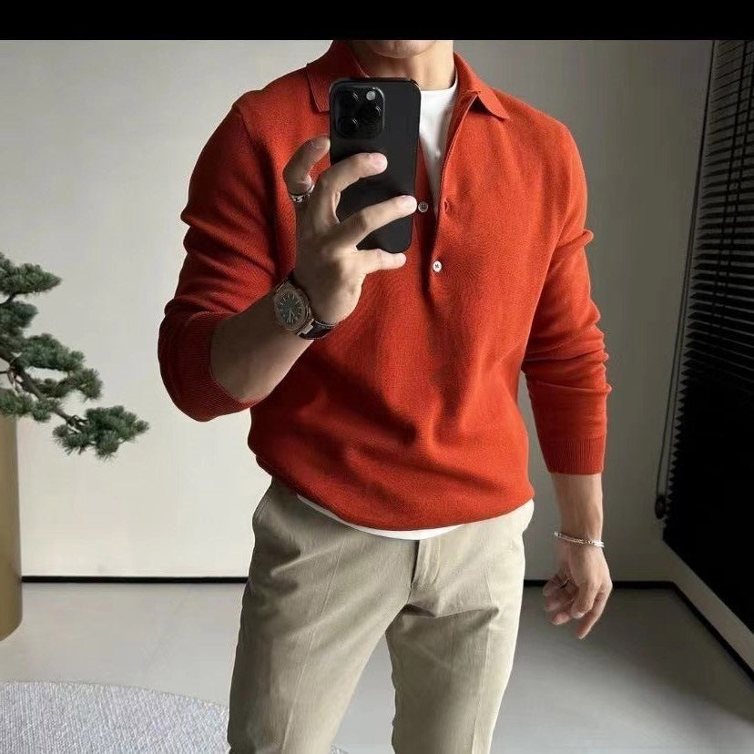 Knitted Long Sleeve Casual Bottoming Shirt