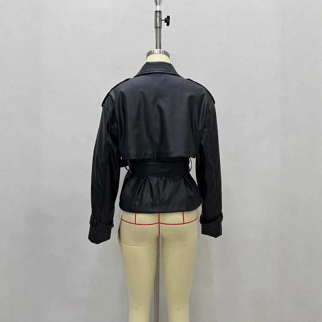 Tight Waist Slim Street Cool Fashion New Short Coat