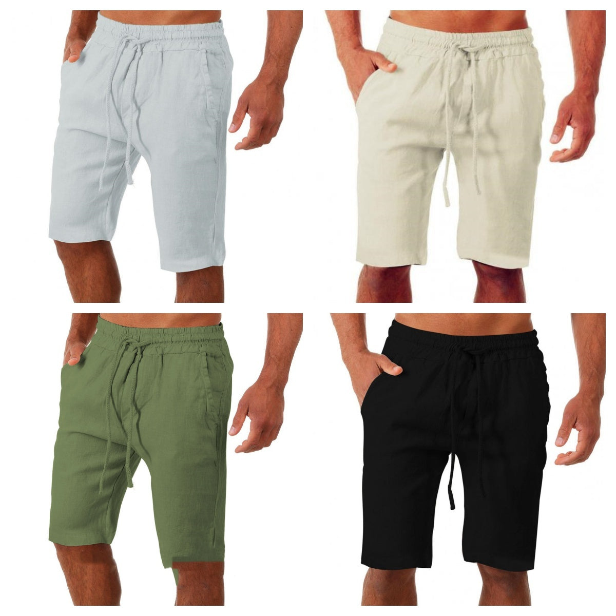 Beach Pants Cotton Linen Pants Yoga Fitness Linen Sports Leisure Shorts