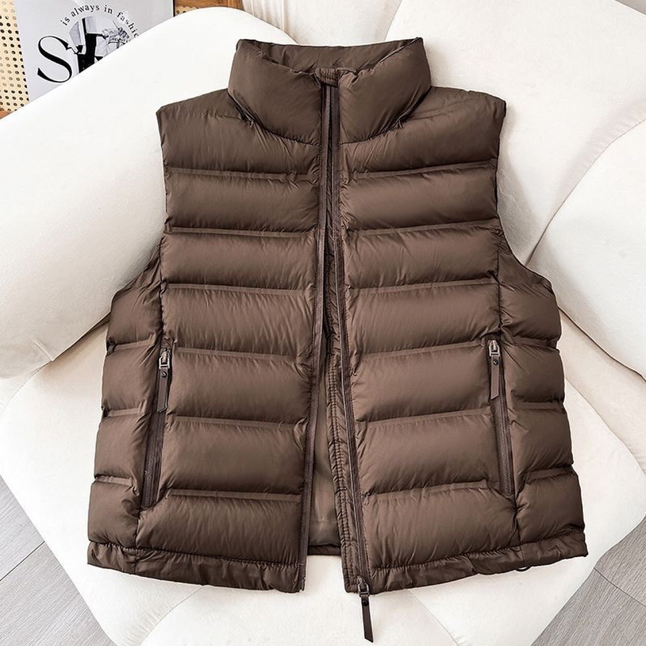 Down Cotton Lightweight Short Vest Autumn And Winter