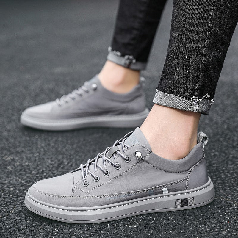 Breathable Ice Silk Cloth Casual Shoes Pure Color Tied Casual And Comfortable Low Top Sneaker