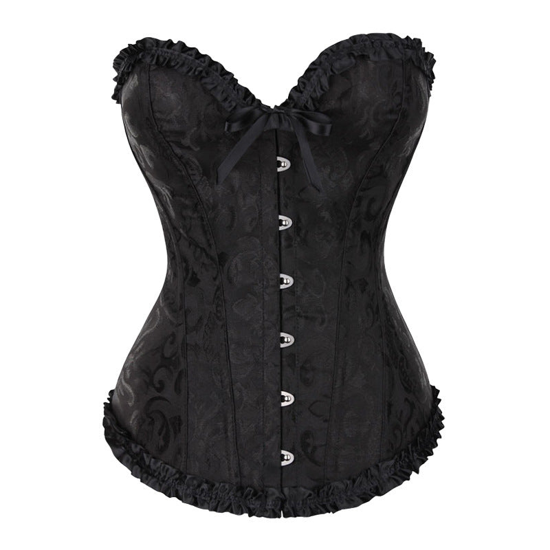 European And American Gathered Waist Court Corset Vest