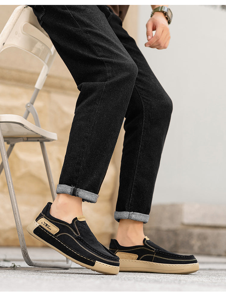 Casual Men's Shoes Lightweight Soft Sole Slip-on Dad Shoes