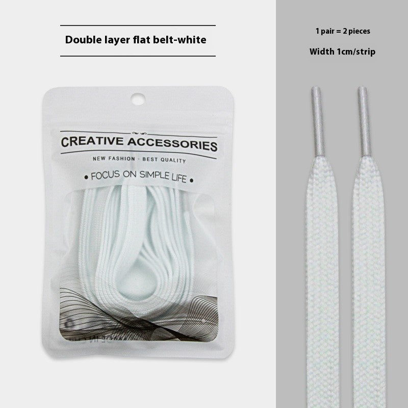 White Shoes Colorful Bandlet Shoelaces