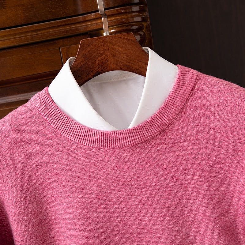 Round Neck Pullover Bottoming Shirt Casual Business Loose Long Sleeve Sweater
