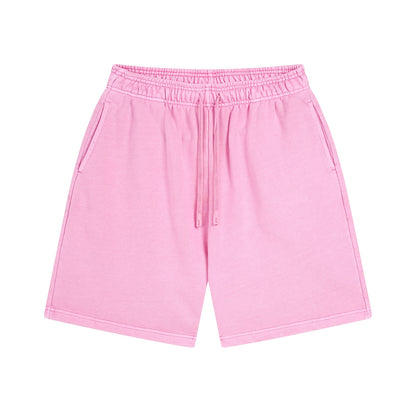 Washed Bi Pattern Dyed Vintage Terry Men's Sports Pure Cotton Shorts