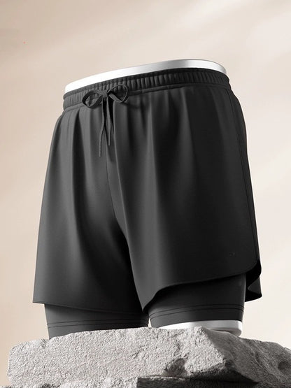 Men's Equipment Spring Pants Men's Double-layer Swimming Trunks