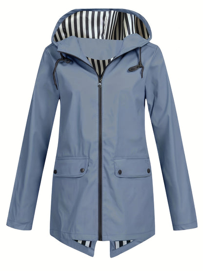 Women's Zipper Hooded Outdoor Windproof Thin Coat