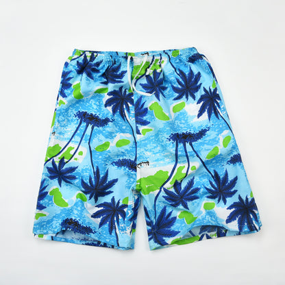 Fashion Men's Casual Printed Five-point Swimming Trunks
