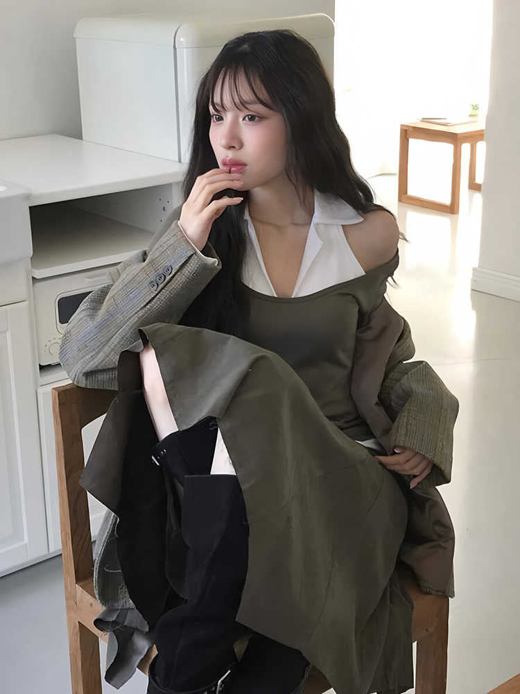 Slim-fit And Slim Hot Girl Bottoming Shirt