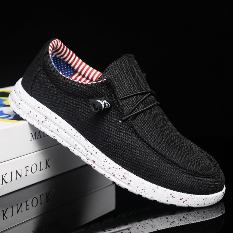 Fashion Casual Fashion Men's Breathable Lightweight Slip-on Lofter Light Canvas Shoes