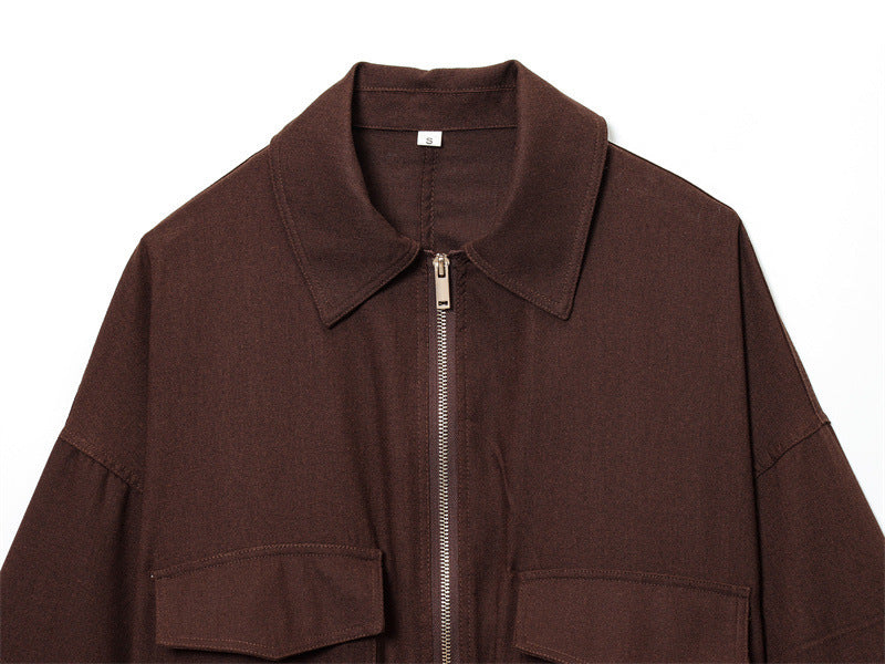 Women's New Ramie Blend Zip Jacket