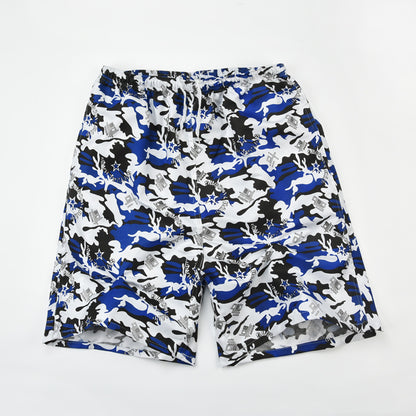 Fashion Men's Casual Printed Five-point Swimming Trunks