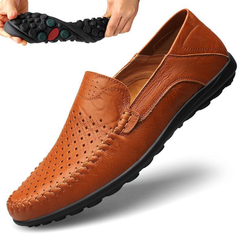 Fashion Men Hollowd-out Slip-on Business Shoes