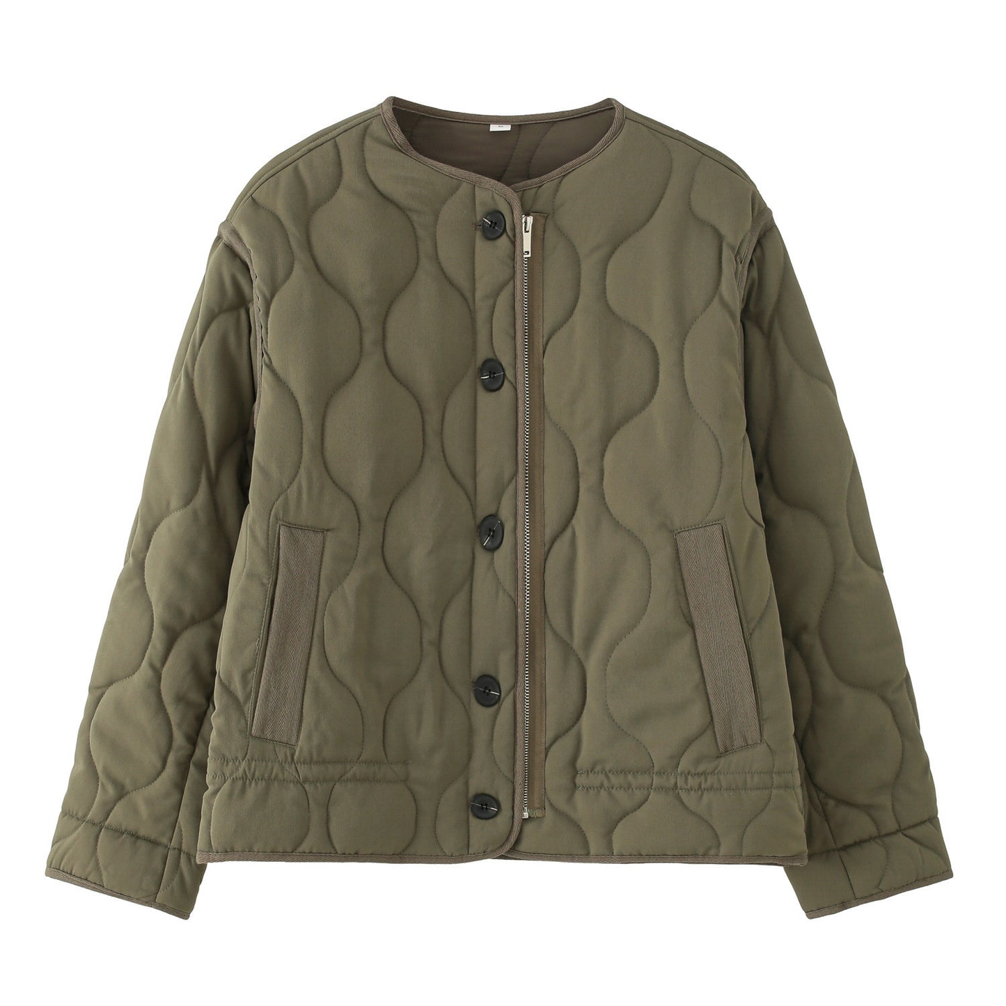 Fashion Single-breasted Quilted Diamond Lattice Cotton-padded Coat