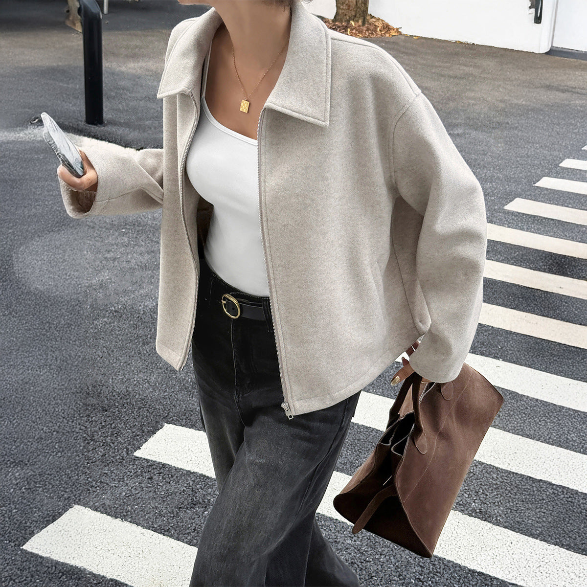 European And American Elegant Fashionable All-match Long-sleeved Jacket