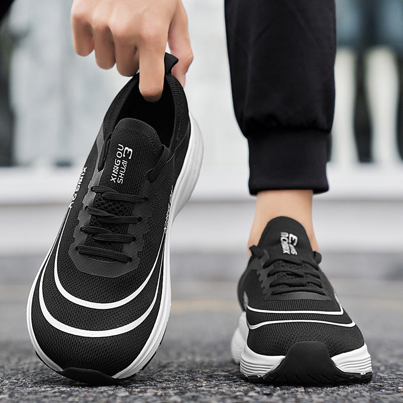 Wide Sole Flyknit Mesh Shoes Sports