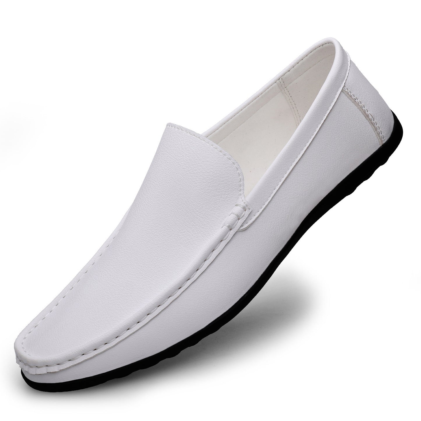 Men's Casual Style Loafers Low-top Soft Bottom White