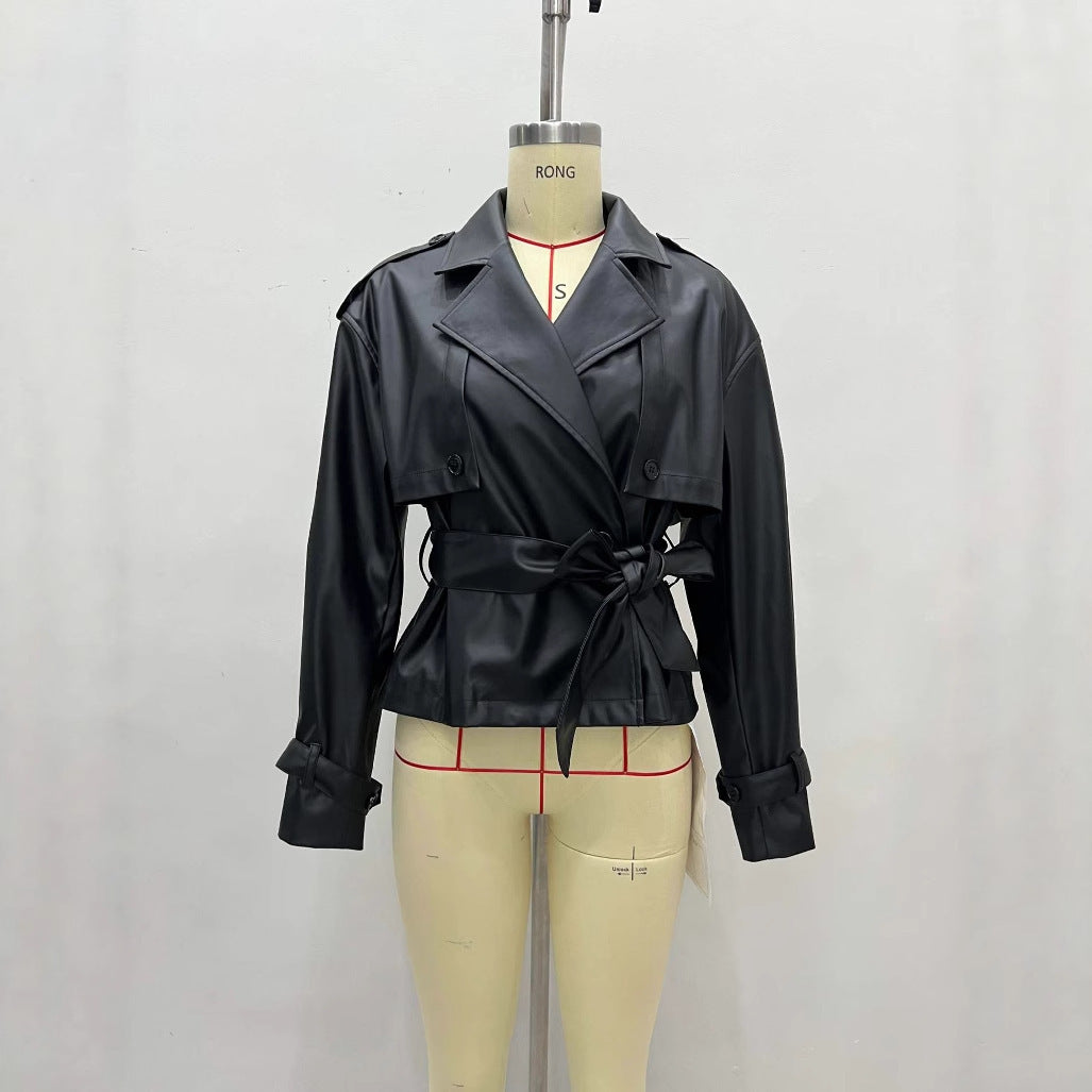 Tight Waist Slim Street Cool Fashion New Short Coat