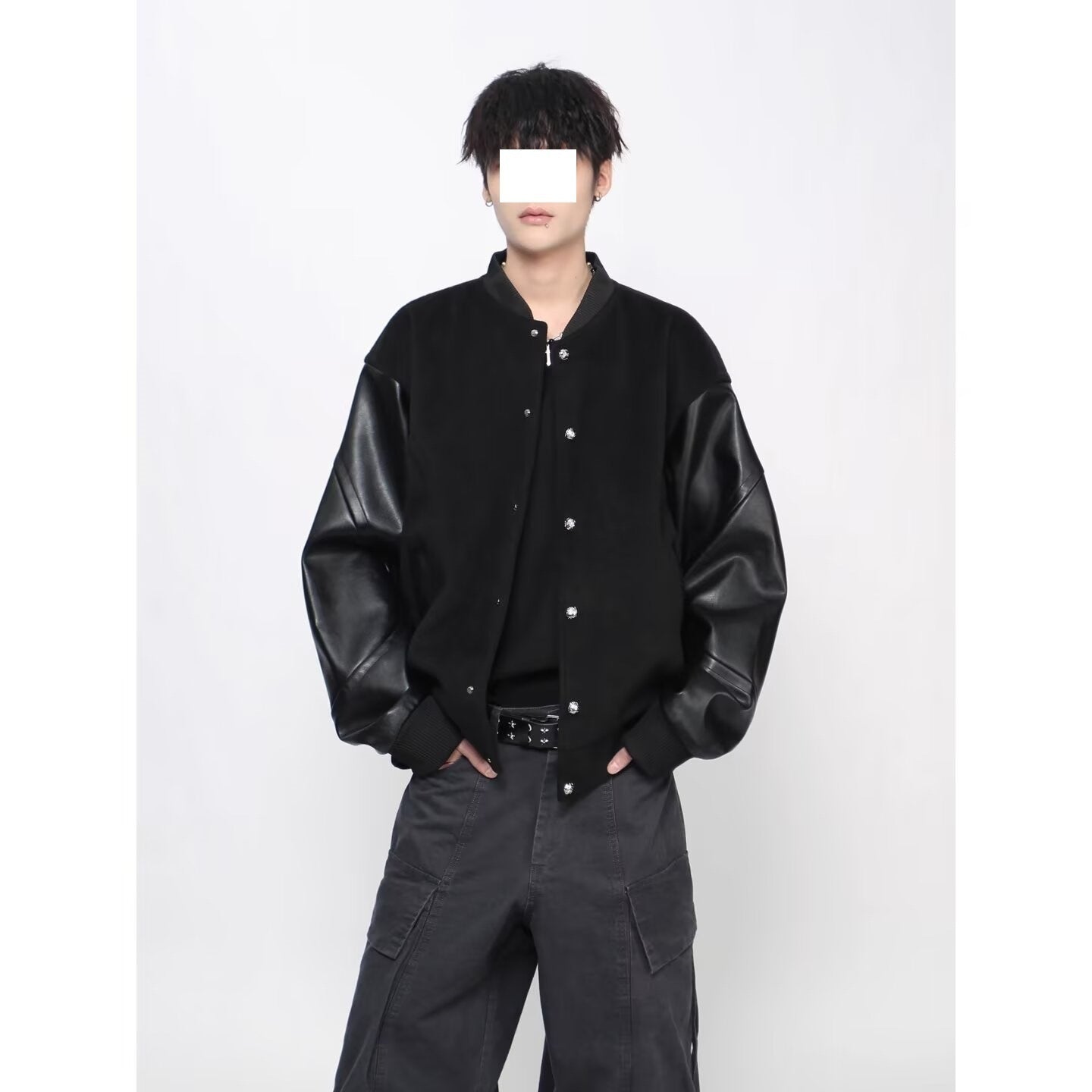 New Simple Harajuku Trendy All-matching New Japanese Ins Popular Lazy Leather Coat